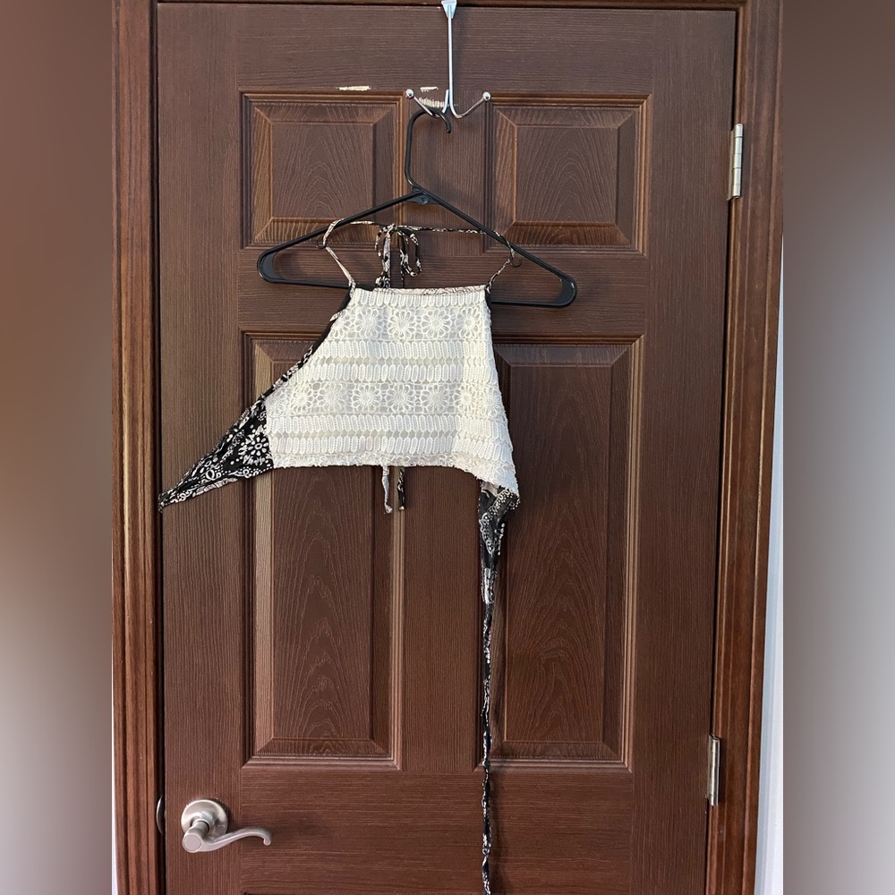 White Crochet Halter Top